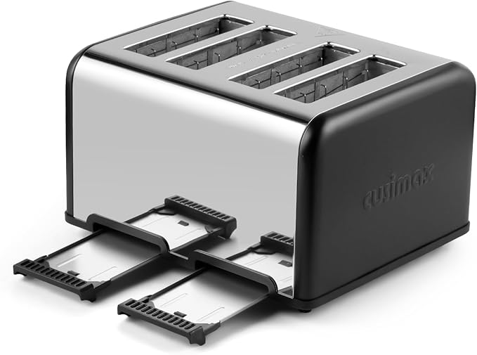 CUSIMAX 4 Slice Toaster with Smart LED Display, Stainless Steel Toaster with - Image 7