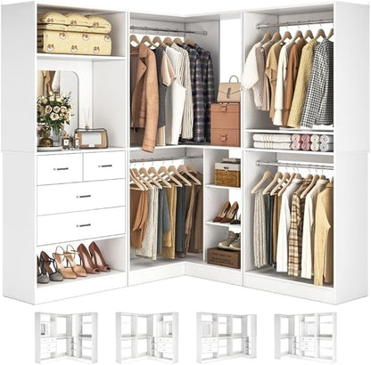 Unikito 86” Closet System, Large Corner Closets Organizer by Unikito