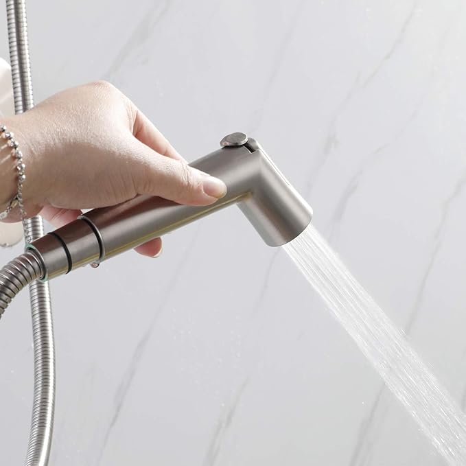 Bidet Sprayer for Toilet, Pressure Adjust Bidet Wand, Double Shut-Off Brass - Image 4