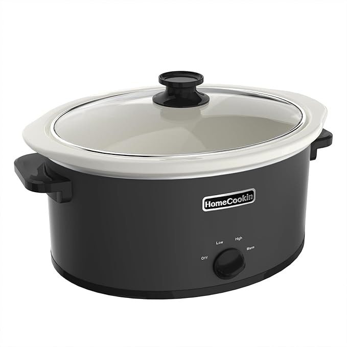 HOMECOOKIN 7 Quart Slow Cooker Oval Manual Pot Food Warmer by HOMECOOKIN