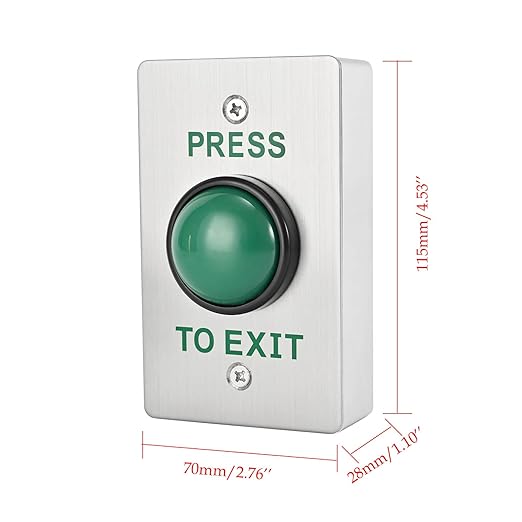 Push to Exit Button for Door Access Control Big Press Button IP68 Waterproof - Image 6
