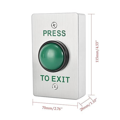 Push to Exit Button for Door Access Control Big Press Button IP68 Waterproof - Image 6