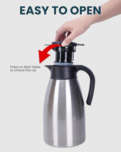 GiNT 74Oz Thermal Coffee Carafe, Insulated Stainless Steel Coffee Carafes - Image 6