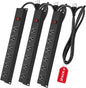 3Pack Metal Wall Mount Power Strip, Mountable Power Outlet by HHSOET