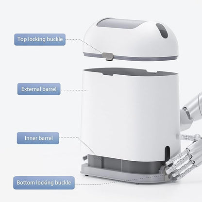 ELPHECO Bathroom Trash Can, 2.5 Gallon Motion Sensor Waterproof Trash Bin - Image 2