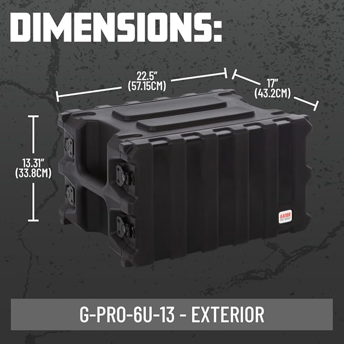 Gator Cases Pro Series Rotationally Molded 6U Rack Case - Image 7