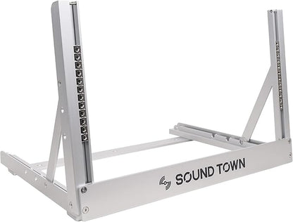 Sound Town 6U Aluminum 2-Post Desktop Open-Frame Rack, Angle Adjustable by SOUNDTOWN