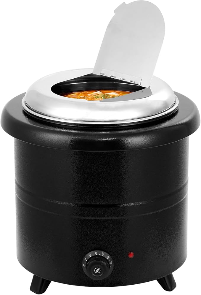 Commercial Electric Soup Kettle Warmer – 10L/11Qt Stainless Steel Pot by Unknown