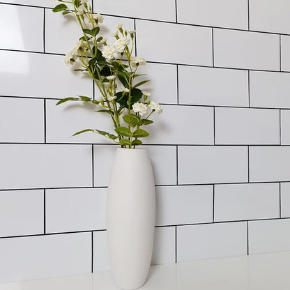 AULIGET 100-Piece Polished White Thick PVC Peel and Stick Backsplash - Image 6