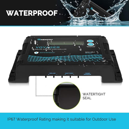 Renogy Voyager 20A 12V/24V PWM Waterproof Solar Charge Controller w/ LCD Display - Image 2
