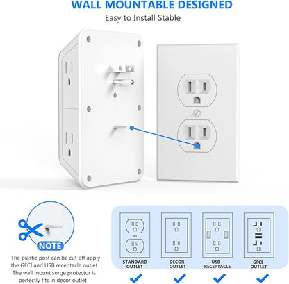 JcBlaon Outlet Extender Surge Protector - Image 6