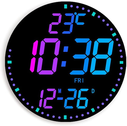 GLOKUUCA 12" Large Digital Wall Mount Clock, Count Down Timer, Big LED by GLOKUUCA