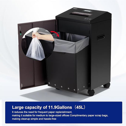 P-7 High Security Paper Shredder Heavy Duty, 5-Sheet Super Micro Cut, 11.9 - Image 5