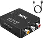 RCA to HDMI, AV to HDMI Converter, GOXMGO 1080P Mini RCA Composite Cvbs AV to by GOXMGO
