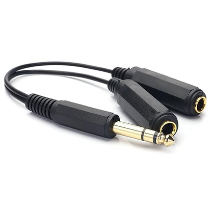 Disino 1/4 Splitter, 1/4" TRS Stereo Male to Dual Female Y Splitter Cable - Image 5