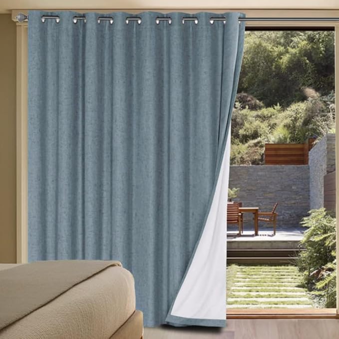 H.VERSAILTEX Linen Blackout Curtains Durable Thick Textured Linen Look 100% by HVERSAILTEX