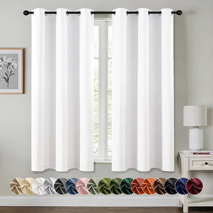 MIULEE Pure White Room Darkening Curtains by MIULEE