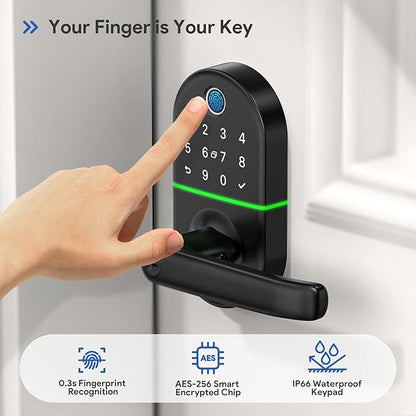 Smart Keypad Door Lock with Handle: NICE DIGI Keyless Entry Electronic Lock - Image 5