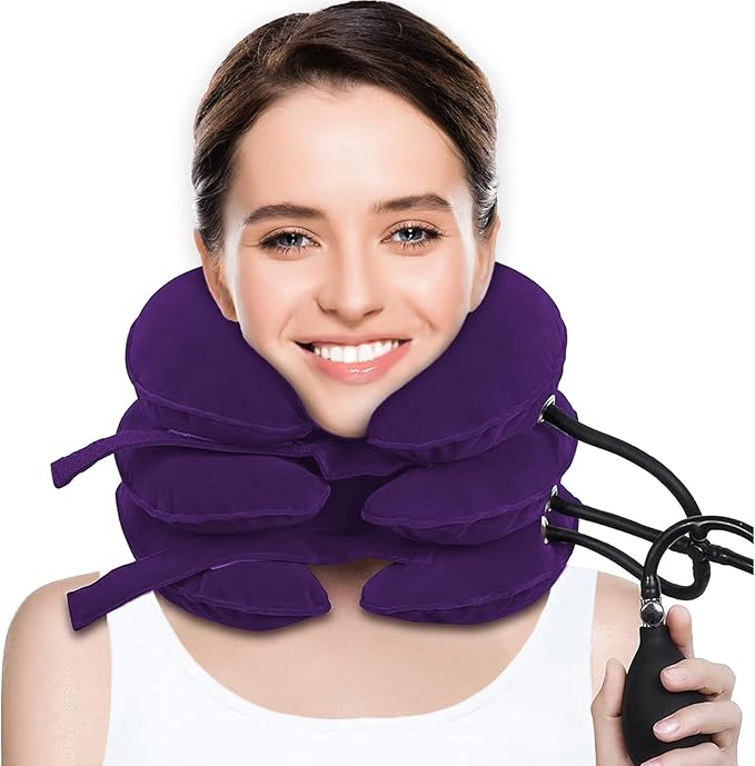 Cervical Traction Device for Neck Pain Relief, Adjustable Inflatable Neck by CRABCLAW