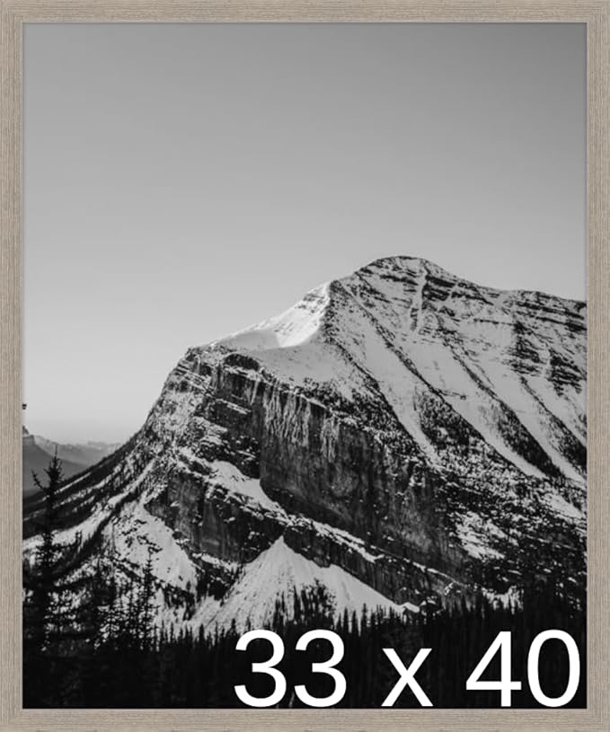 Frame It Easy 33 x 40 Rustic Gray Wood Frame by FrameItEasy