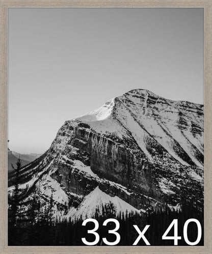 Frame It Easy 33 x 40 Rustic Gray Wood Frame by FrameItEasy