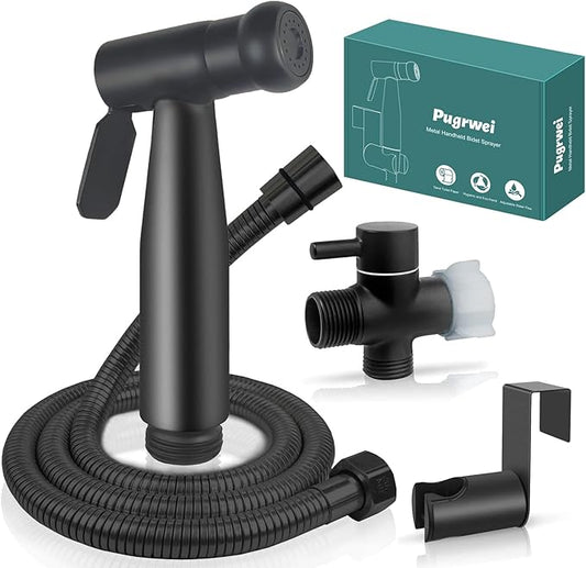 Handheld Bidet Sprayer for Toilet, Premium Stainless Steel Bathroom Bidet by Pugrwei