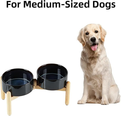 Ceramic 7.3inch Raised Double Bowls Set - Image 5
