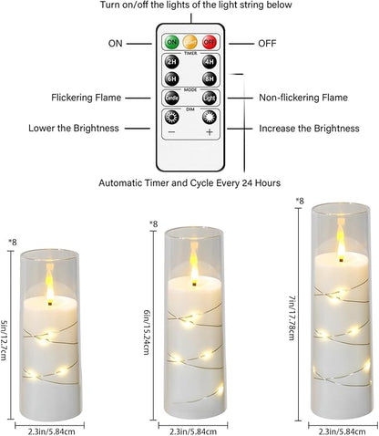 Flickering Flameless LED Candles, Battery Operated Candles 24 Pcs - Image 2