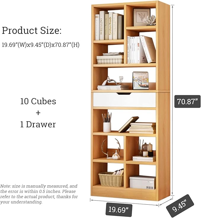 IOTXY Wooden Open Shelf Bookcase - Image 3