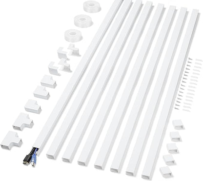 Cord Covers for Wires on Wall Extra-Long, 26.25ft TV Cord Hider Kit, Paintable by ZhiYo