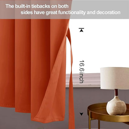 JIUZHEN Caramel Blackout Curtains - Image 3