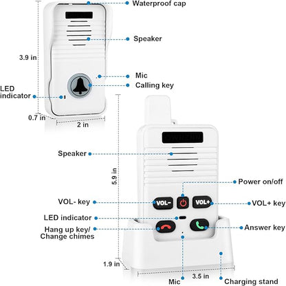 Wireless Doorbell System & Full Duplex Intercom Doorbell Wireless Hands-Free - Image 6
