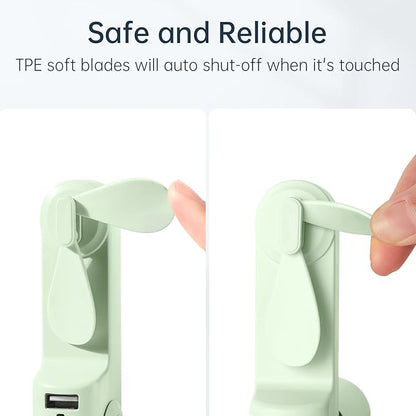 JISULIFE Portable Handheld Fan, Mini 3 In 1 - Image 2