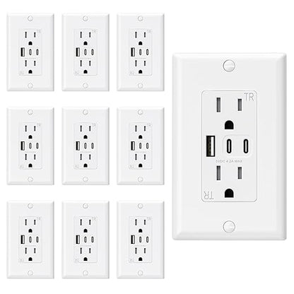 ELEGRP USB Outlets, 15 Amp Wall Outlet by ELEGRP%7CELEGROUP