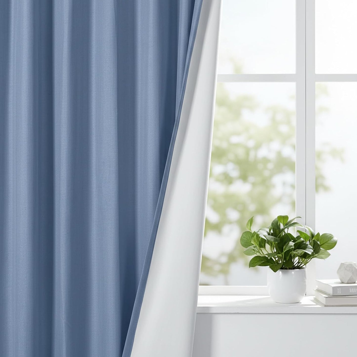 Pinch Pleated Curtains 100% polyester Curtains 102 Inches Long for Bedroom Living Room, Natural Memory Trained Thermal Insulated Room Darkening Window Pleat Drapes with Hooks, 2 Panels
