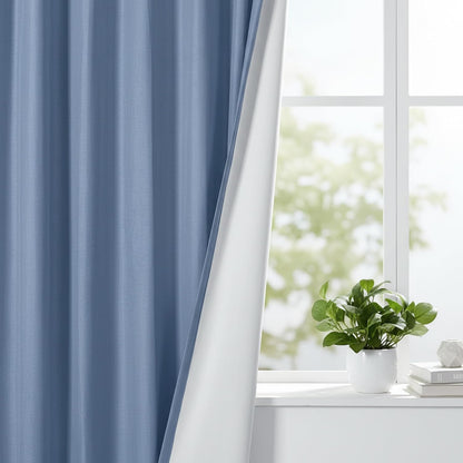 Pinch Pleated Curtains 100% polyester Curtains 102 Inches Long for Bedroom Living Room, Natural Memory Trained Thermal Insulated Room Darkening Window Pleat Drapes with Hooks, 2 Panels