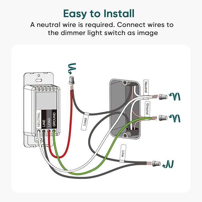 TREATLIFE Smart Dimmer Switch 4 Pack, Single Pole Smart Switch Works - Image 8