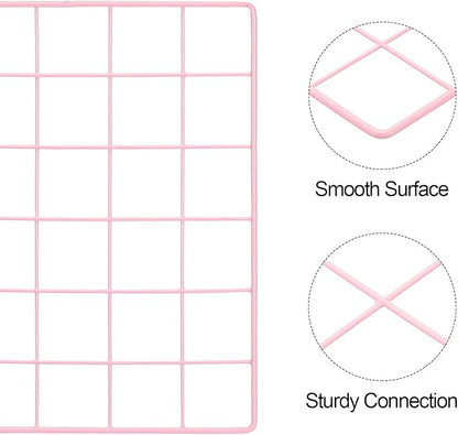 PATIKIL 12"x12" Wire Grid Panel, 2 Pack Board Photo Pictures Memo Display Grid - Image 3