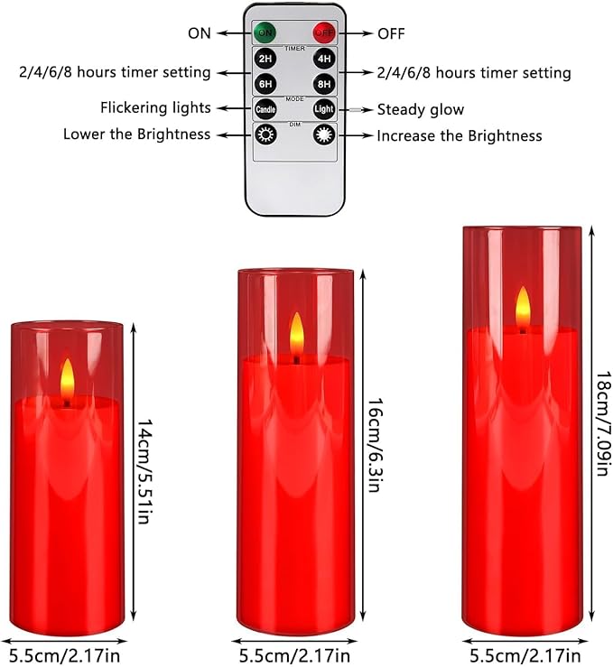 24-Pack Red Flameless LED Candles - Image 3
