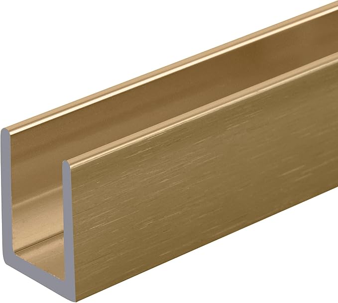 Brixwell SDCD38SB-CCP36-XCP25 Satin Brass 3/8" Fixed Panel Shower Door Deep - Image 2
