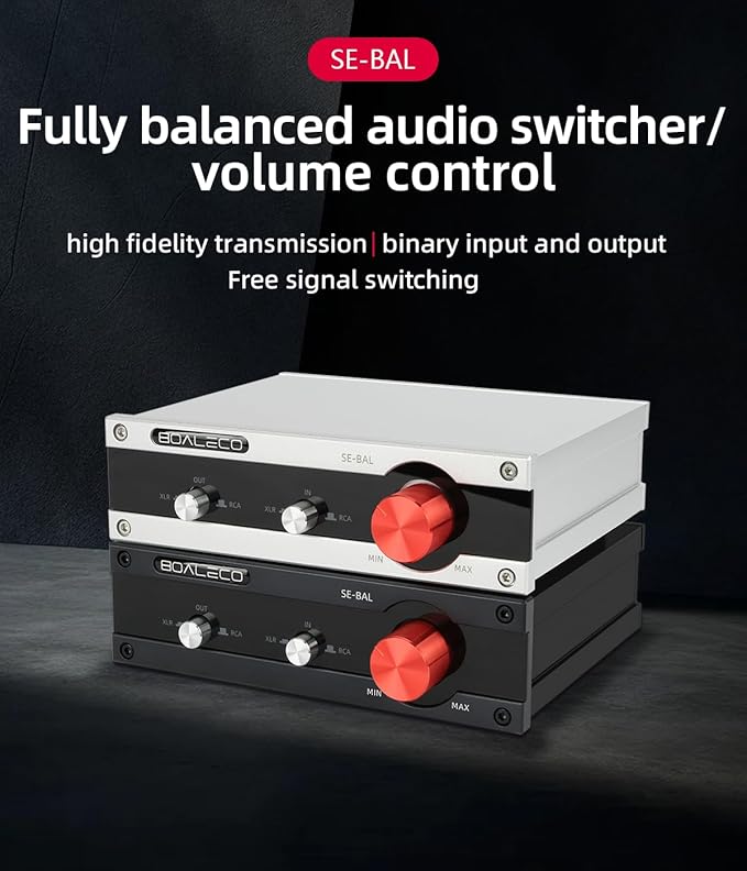 SE-BAL Audio Switch RCA XLR 2-IN-2-OUT HiFi Balanced Stereo Audio Switcher - Image 2