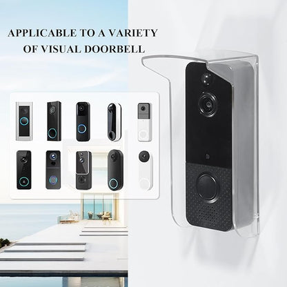 PC Transparent Plastic Protector Cover, Camera Doorbell Cover, Doorbell Rain - Image 4