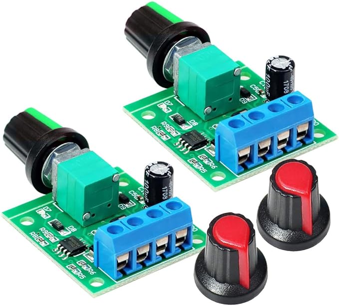 Gebildet 2pcs PWM Low Voltage Motor Speed Controller DC 1.8V 3V 5V 6V 12V 2A by Gebildet