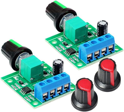 Gebildet 2pcs PWM Low Voltage Motor Speed Controller DC 1.8V 3V 5V 6V 12V 2A by Gebildet