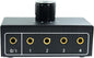 Power No Noise 1/8" 1 in 4 Out or 4 in 1 Out Audio selector 3.5 mm TRS Stereo 4 by Arklove