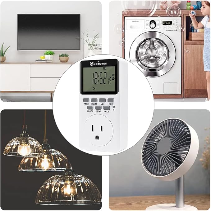Digital Plug-in Timer Outlet Socket 20 on/Off Programmable Timer Switch 24 - Image 7