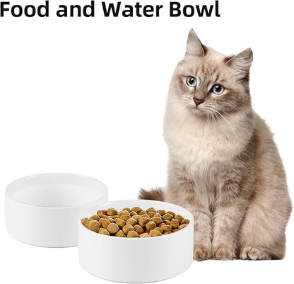 Ceramic 5.1inch Set of 2 Dog and Cat Bowls, Food and Water Feeder - Image 4