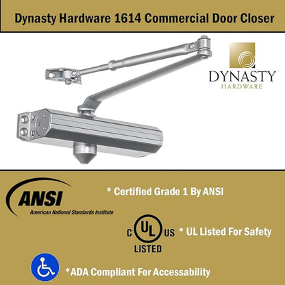 Dynasty Hardware Door Closer, Grade 1 Heavy Duty Commercial Hydraulic Closer - Image 6