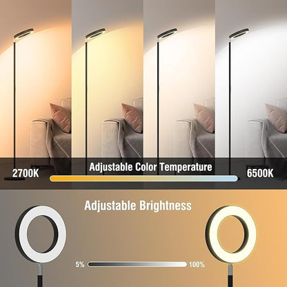 42W Dual-Sided Floor Lamp, RGB Color Changing LED Standing Lamp - Image 2