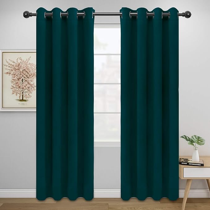 Easy-Going Blackout Curtains for Bedroom, Solid Thermal Insulated Grommet and by Easy-Going